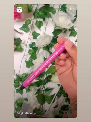 A post by @fairykraftmother on TikTok caption: #inkjoypens #papermateinkjoy #papermatepens #craftersoftiktok #custompens #custompen# #skriptok #skripper #glitterpens #fyp #foryoupage