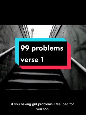 A post by @rap.lyrics_0 on TikTok caption: song: 99 problems  Album: Black album  #lyrics #rap #jayz #CapCut #99problems 