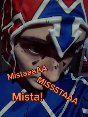 A post by @brokenbones.cos on TikTok caption: This man’s got like six kids #jjba #jjbacospay #jjbapart5 #mista #mistacosplay