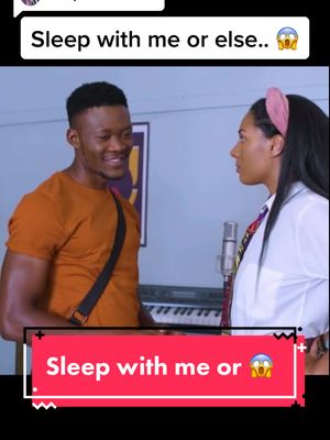 A post by @100afro_ on TikTok caption: Reply to @robyndickersonsim  You have to sleep with me or else.. 🥶😱 #teen #highschool #100afro #sleepwithme #africa #friends