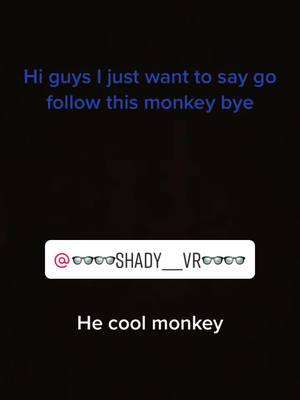 A post by @grag_vr on TikTok caption: #go #follow #him #viral #shoutout #fyp #monkey