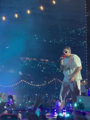 A post by @yuritzaa___ on TikTok caption: Benito, i love you💚 @badbunny #yankeestadium #unveranosinti #nyc 