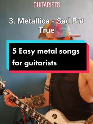 A post by @hamon.666 on TikTok caption: 5 Easy metal songs for guitarists #metal#guitar#guitartok#music#fyp#foryou#easy