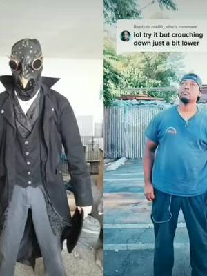 A post by @pwnin098 on TikTok caption: duet with @happyfacedoctor  an ancient medical practice 😂 HAD TO REUPLOAD, THE ORIGINAL CUT THE SOUND OUT #thedocwaddle #fyp #plaguedoctor #funny #steamcrow 