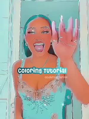 A post by @chrlvzmarine on TikTok caption: Sparkle Teal coloring tutorial!🌚🦋#chrlvzmarine#sparkletealcoloring#coloringtutorial#fyp#tiktok 