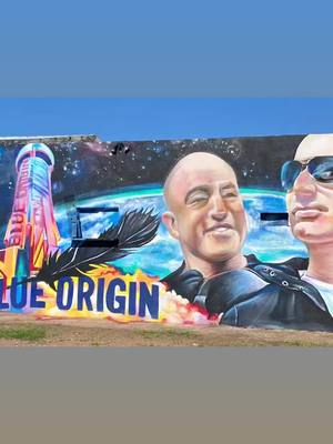 A post by @hazeleyes940 on TikTok caption: #jeffbezos #blueorigin #VanHorn #Texas #art #space 