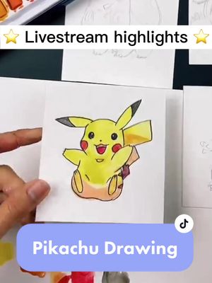 A post by @stationeryisland on TikTok caption: Who’s your favourite Pokémon? #pikachu #pokemon #illustration #drawing #stationeryisland #SIEnjoy