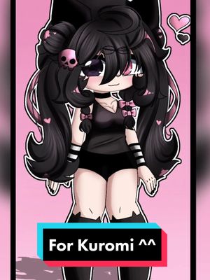 A post by @capelucina_kawaii on TikTok caption: Submission for @kuromi (˶> ᎑ <˶)💕 (She just looks adorable) || Music: Feel like God - Nancy ( this music clip is 9 seconds but ok xD) || Tags: #Gacha #GachaClub #Art #Submission #Kuromi #SanrioCharacters #FanArt