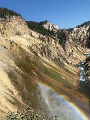 A post by @jacoreyfisher3 on TikTok caption: The Yellowstone river #nature #waterfall #nationalpark 