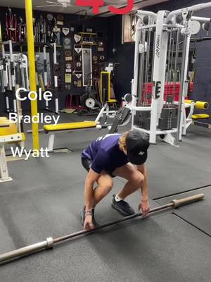 A post by @baseballbots.3 on TikTok caption: #fyp #workout  @bradley_elias44 @00_cole_00 @Christopher Gallina #gym deadlift challenge