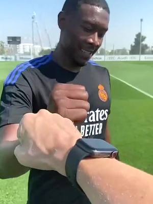 A post by @tusoccer on TikTok caption: 🤜🤛 David Alaba's first training session DONE! #HalaMadrid #RealMadrid #Soccer #Football #footballplayer #training #madrid #fypシ #TikTokDeportes#t