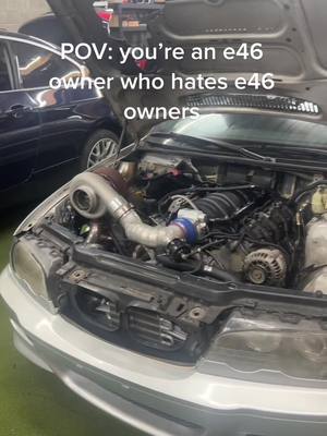 A post by @jamesonlikescars on TikTok caption: Almost finished. #bmw #e46 #e36 #car #cars #ls #turbo 