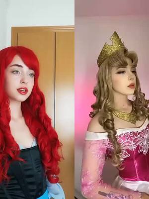 A post by @andy_.lestrange on TikTok caption: #duo avec @Ly Luu @Ly Luu #cosplay#disneyprincesses #ariel #thelittlemermaid #fyp 