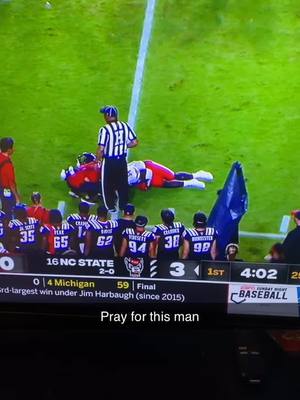 A post by @jxsh_schxltz on TikTok caption: Prayers for this man #fyp #CollegeFootball #cfb #injury 