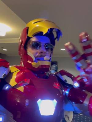 A post by @drewdemoff on TikTok caption: Took the suit out to Chicago this past weekend! It was a blast! Got swarma after. #ironman #ironmancosplay #marvel #robertdowneyjr #daviddobrik #amazing #viraltiktok #epic #wtf 