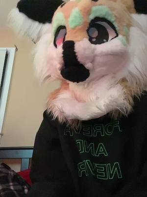 A post by @just_a_dumb_melon on TikTok caption: I’m still trying figure out his movable jaw #furry #jffjgfdxvjt #furryfandom #fursuit