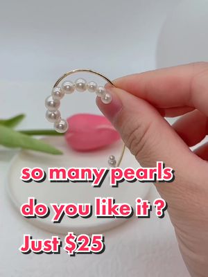 A post by @lesoleil_jewelry on TikTok caption: so many pearls earring do you like it? #pearlsearrings #pearl #jewelrybusiness #SmallBusiness  #lesoleiljewelry #earrings #fyp