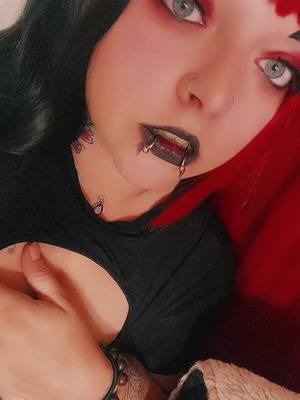 A post by @skydancerslater on TikTok caption: I mean, they’re kinda hard to miss #goth #gothgirl #vampire #silly #gothgirlfriend 