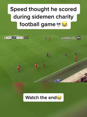 A post by @speeddifferentbreed on TikTok caption: He was so happy😂😂 #ishowspeed #sidemen #fotball #Soccer #charity 