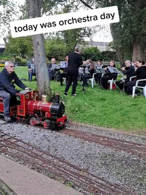 A post by @denis_robert_livesteam on TikTok caption: orchestra on the train #orchestra #music #fyp #foryoupage #traintok #miniature #train #ptvf 