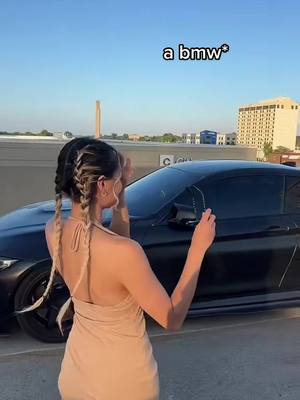 A post by @iveenguyen on TikTok caption: my daily still a civic tho 😳 #m4 #bmw #bimmergirl #bimmer 