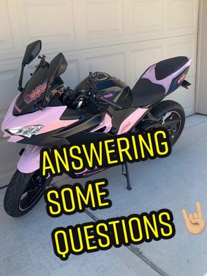 A post by @aphyliciousv on TikTok caption: I know i have a small bike but i love her! Here are the answers to your questions 😅 in my Filipino accent 😆 #fyp #goodvibes #kawasaki #fypシ #girlrider #tiktokph #rider 