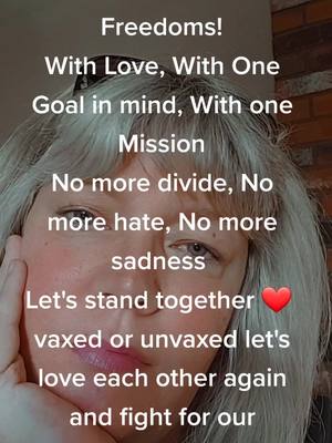 A post by @cinderelly479 on TikTok caption: #standtogether  #freedom  #freedomforall  #standup #fyp #foryourpage #foryou  #vaxed #unvaccinated  #changeiscoming  #unity #loveoneanother  #strongerinnumbers  #makecanadagreatagain  #wecandoit  #loveyou 