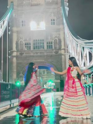 A post by @kinjalpatel7777 on TikTok caption: #navratri2022 #london #uk #towerbridgelondon #kinjalpatel7777 #garba #gujju #foryou #dutewithkinju❤️