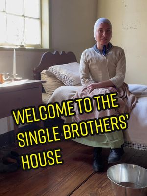 A post by @oldsaleminc on TikTok caption: What were the functions of the Single Brothers’ House? #livinghistory #museumtok #moravian #singlebrothershouse #choir #18thcentury #oldsalem #history #museum #edutok #oldbuilding #LearnOnTikTok 