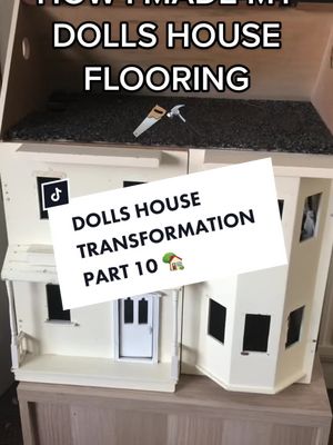 A post by @jent0k on TikTok caption: How I made my dolls house flooring 🏡🛠 #dollshouse #toy #dollshousemakeover #miniatures #cute #FlexEveryAngle 