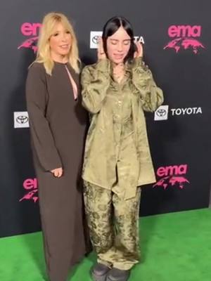 A post by @billie.eilish_fan20 on TikTok caption: Billie yesterday EMA award 🫶❤️