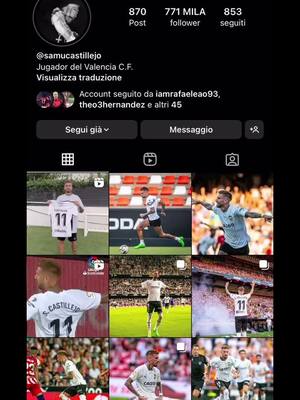 A post by @cuore_rosso.nero on TikTok caption: MA IN CHE SENSO SAMU MI HA REPOSTATO NELLE STORIEEE😍😍😍 #samucastillejo #acmilan #1899 #viral #viralvideo #perteee #foryoupage 