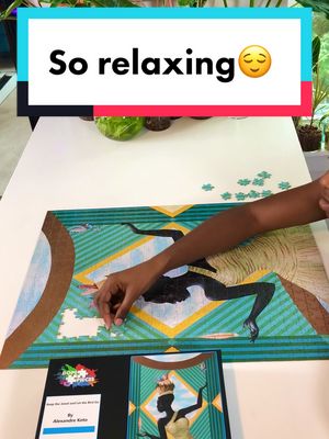 A post by @readysetpuzzle on TikTok caption: Relax😌  Puzzle: There Is Beauty In Wisdom Brand: Dope Pieces Puzzle Co.  #relax #relaxing #relaxingvideos #jigsawpuzzle #timelapse #oddlysatisfying #oddlysatisfyingvideo #satisfying