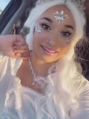 A post by @charisdailey on TikTok caption: Don’t ask, I make my costumes up 🤣 #cosplay #icequeen #costumeparty #imissmyblondehair #fun #fyp