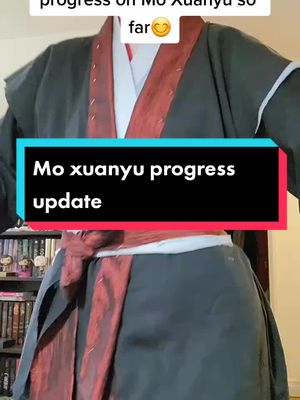 A post by @magpie6493 on TikTok caption: I still have a lit to go just thought I'd share a progress update so you guys know where I'm at. I'll catch up with posting the tutorials soon. #weiwuxian魏無羨 #grandmasterofdemoniccultivation #theuntamed #weiwuxian #mxtx #modaozushi #modaozushi魔道祖师 