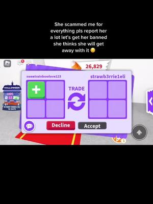 A post by @not.linax on TikTok caption: #scammer #adoptme #badscammer #karma #haha #liar #nottrusted 