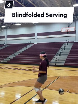 A post by @greetingsfromteachertown on TikTok caption: First team ever… BEST team ever 🏐#volleyball #blindfoldserving #serving #fyp 