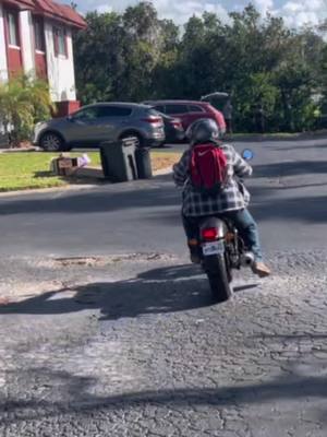 A post by @jordenchandler on TikTok caption: I may have lost my 5.0 but now I’m part of the bike gang. Peep me and the boys @Tommy Perrine (Downyinc) and his pops #honda #hondarebel500 