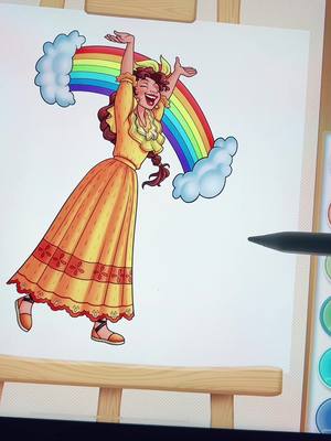 A post by @livingwithlane on TikTok caption: 🌈⛈ #disney #coloring #satisfying #encanto #fun #disneycoloringworld 