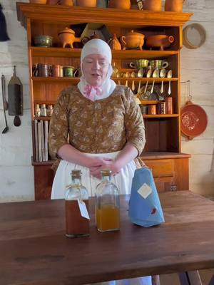 A post by @oldsaleminc on TikTok caption: Let’s talk a little about fermentation today. 😌 #fermentation #edutok #LearnOnTikTok #wine #vinegar #museumtok #livinghistory #oldrecipes #history #cooking #18thcentury 