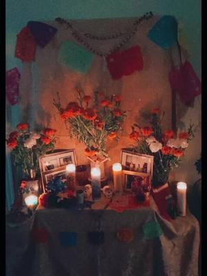 A post by @pecaspecadas on TikTok caption: We love and miss Gigi everyday. My crazy old lady, I miss you so much. #ofrenda #diadelosmuertos #ofrendaparamascotas 