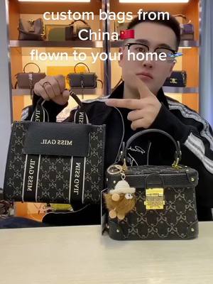 A post by @generazym on TikTok caption: custom bags from China🇨🇳 flown to your home🛫#fyp #foryou #bag 