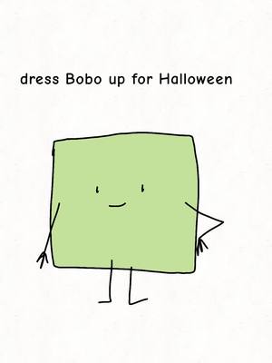 A post by @bobo.bab on TikTok caption: I know it's not Halloween yet but that's okay! What are you guys doing for Halloween? I'm going to eat candies in front of a scary movie with my dad! #foryou #animation #bobo #bab #flipaclip #fyp #halloween #dressup #costume 