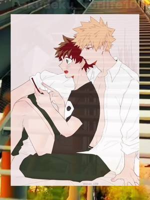 A post by @bakudeku_forlife10 on TikTok caption: I wanted to try a new background!!! NOT MY ART!!!! Credits to the original artist!!!! #bakudeku_forlife10 #gay #bl #fyp #bakudeku💚🧡 #bisexual🏳️‍🌈 #foryourpageofficiall #fypage #fypシ #foryoupage 