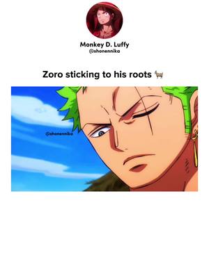 A post by @zorocentral on TikTok caption: Zoro 🐐 | #fyp #onepiece #anime #luffy #zoro #viral #edit #manga #animetiktok 