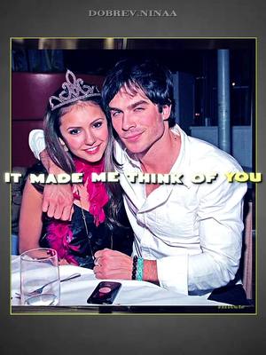 A post by @dobrev.ninaa on TikTok caption: may or may not have cried editing this #delena#delenaedit#iansomerhalder#ninadobrev#nian#vampirediaries#tvd