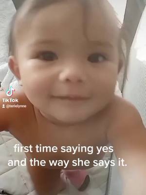 A post by @terielynne on TikTok caption: #cutest baby#first word#funny kids#