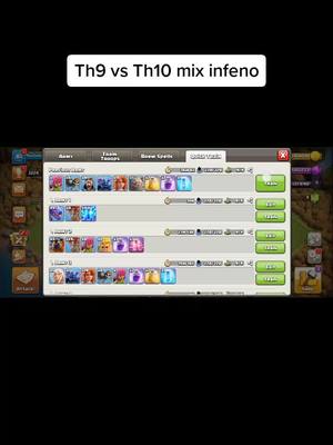 A post by @povzoombei on TikTok caption: #Clans  th9 vs th10 🥰