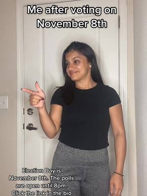 A post by @candylissy on TikTok caption: Election Day is November 8. Tomorrow is the final day to get out and vote. Visit iwillvote.com/ga or click the link in my bio to make a plan to vote. Paid for by the DSCC,dscc.org. Not authorized by any candidate or candidate's committee.  #ad 