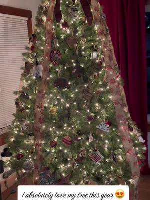 A post by @bhessxoxo on TikTok caption: Love my Christmas tree this year! #christmas #christmastree #countrychristmas #wv #westvirginia #fyp 